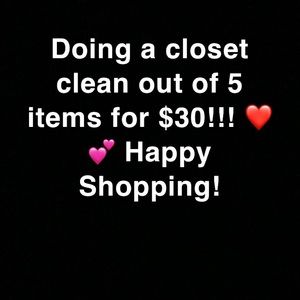5 for $30 closet clean out